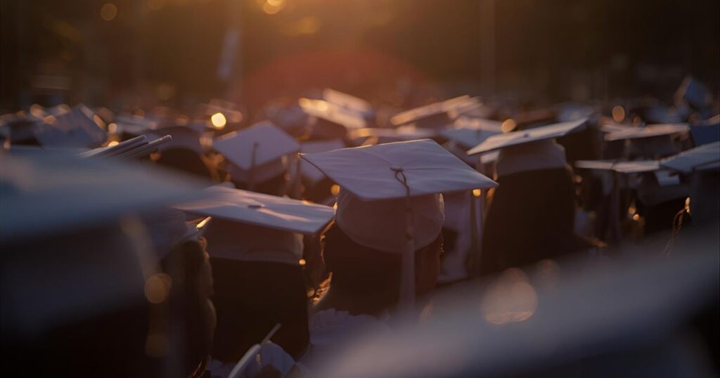 photo of graduating senior high school students