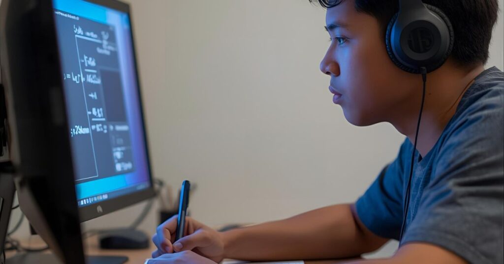 A high school student studying Algebra