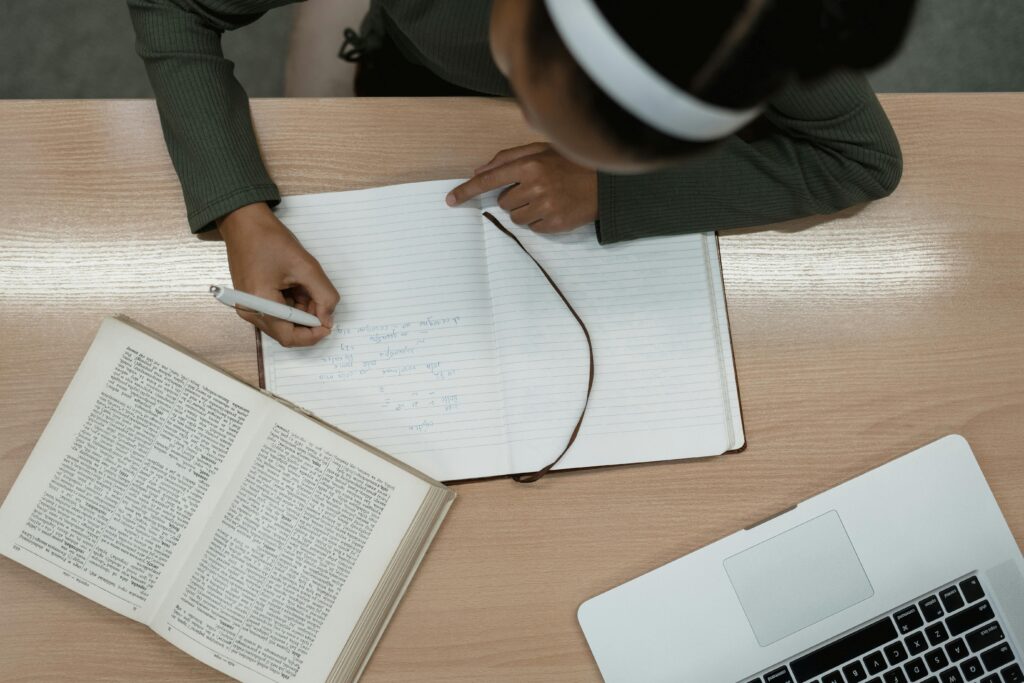 Student writing